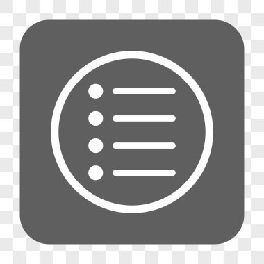 Öğeleri yuvarlak kare düğme