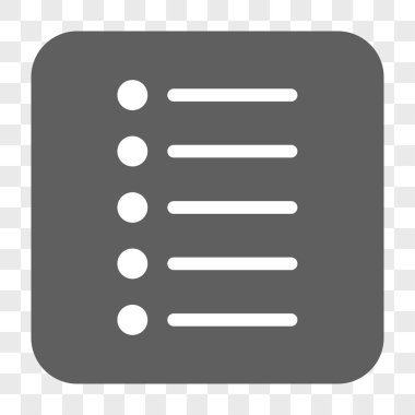 Öğeleri yuvarlak kare düğme