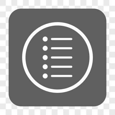 Öğeleri yuvarlak kare düğme