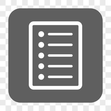 Liste sayfası yuvarlak kare düğme