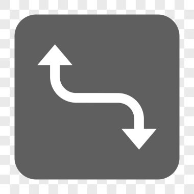 Ters viraj ok yuvarlak kare düğme