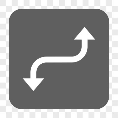 Tam tersi ok yuvarlak kare düğme eğri