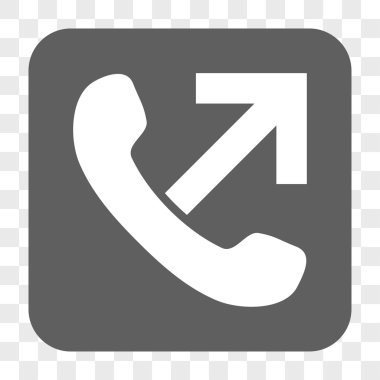 Çağrı giden yuvarlak kare düğme