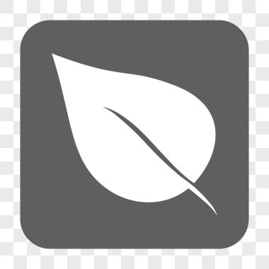 Bitki yaprak yuvarlak kare düğme