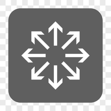 Radyal okları yuvarlak kare düğme