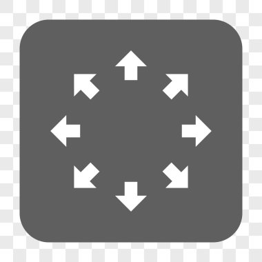 Radyal okları yuvarlak kare düğme