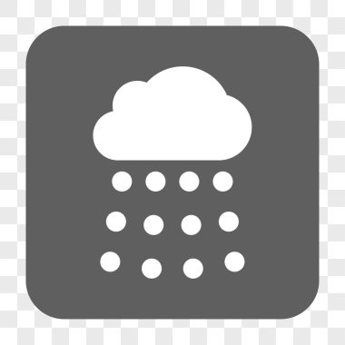 Yağmur bulutu yuvarlak kare düğme