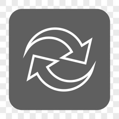 Yenile okları yuvarlak kare düğmesi