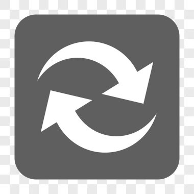 Yenile okları yuvarlak kare düğmesi