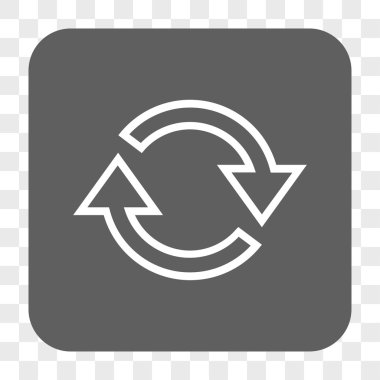 Yenile okları yuvarlak kare düğmesi