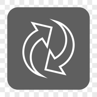 Yenile okları yuvarlak kare düğmesi