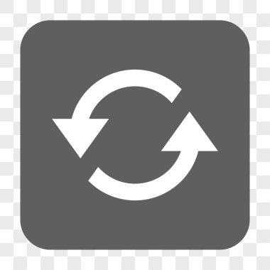 Yenile okları yuvarlak kare düğmesi