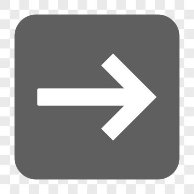 Sağ ok yuvarlak kare düğme