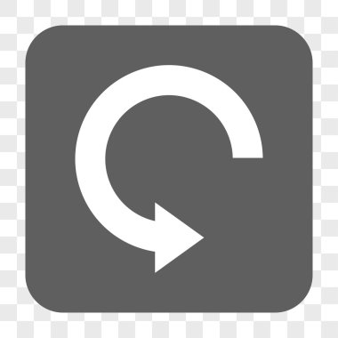 Döndür sağ yuvarlak kare düğme