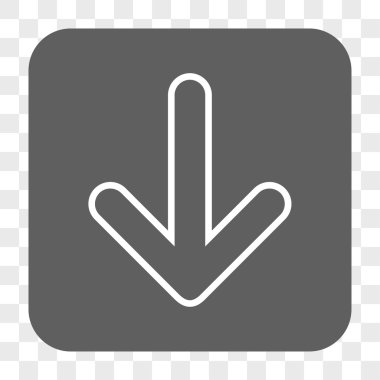 Yuvarlatılmış Kare düğme aşağı yönlü ok