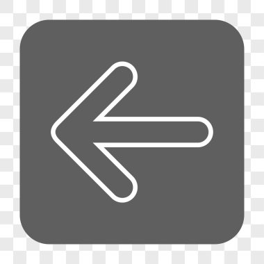 Yuvarlak ok sol yuvarlak kare düğme