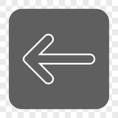 Yuvarlak ok sol yuvarlak kare düğme