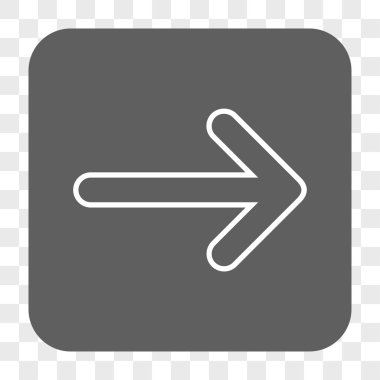 Yuvarlak ok sağ yuvarlak kare düğme