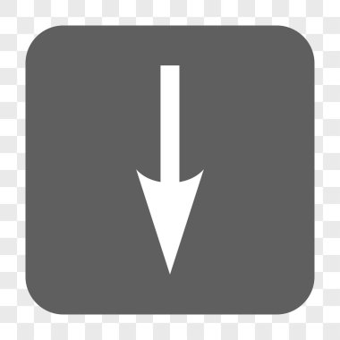 Yuvarlatılmış Kare düğme aşağı ok keskin