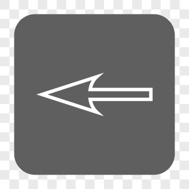 Keskin ok sol yuvarlak kare düğme