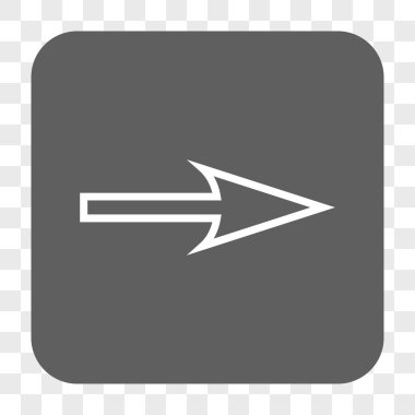 Keskin ok sağ yuvarlak kare düğme