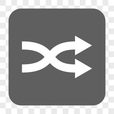 Shuffle oklar sağ yuvarlak kare düğme