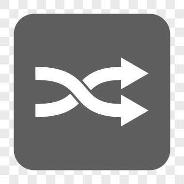 Shuffle oklar sağ yuvarlak kare düğme