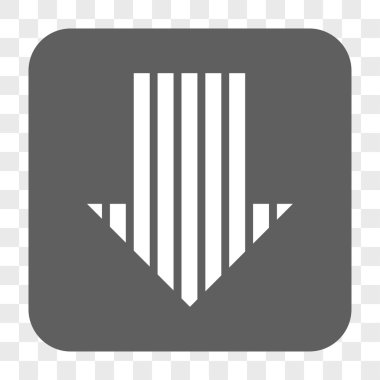 Yuvarlatılmış Kare düğme aşağı çizgili ok