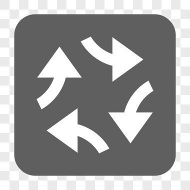 Girdap okları yuvarlak kare düğme