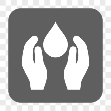 Su bakımı yuvarlak kare düğme