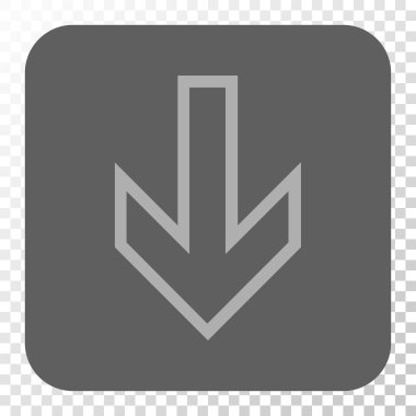 Yuvarlatılmış Kare düğme aşağı ok