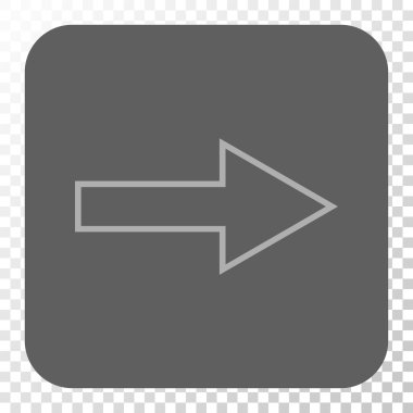 Ok sağ yuvarlak kare düğme