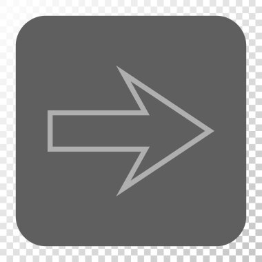 Ok sağ yuvarlak kare düğme