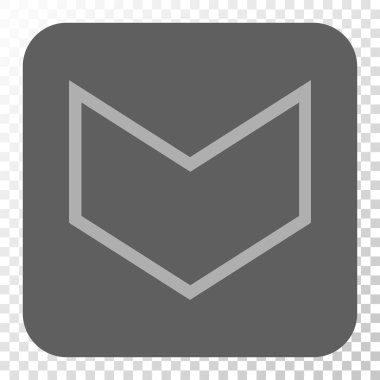 Ok ucu yuvarlatılmış kare düğmesini basılı