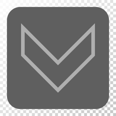 Ok ucu yuvarlatılmış kare düğmesini basılı