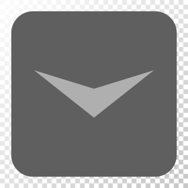 Ok ucu yuvarlatılmış kare düğmesini basılı