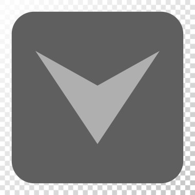 Ok ucu yuvarlatılmış kare düğmesini basılı