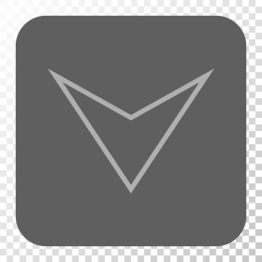 Ok ucu yuvarlatılmış kare düğmesini basılı