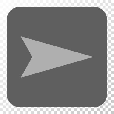 Ok ucu sağ yuvarlak kare düğme