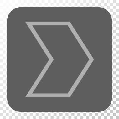 Ok ucu sağ yuvarlak kare düğme