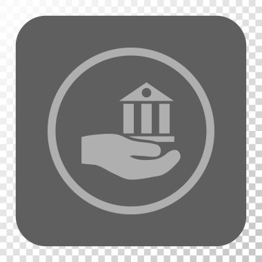 Banka hizmet yuvarlak kare düğme