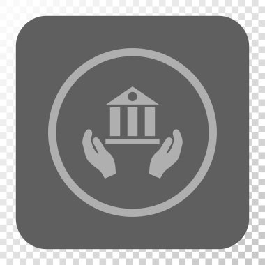 Banka hizmet yuvarlak kare düğme