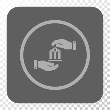 Banka hizmet yuvarlak kare düğme