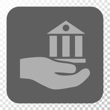 Banka hizmet yuvarlak kare düğme