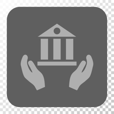 Banka hizmet yuvarlak kare düğme