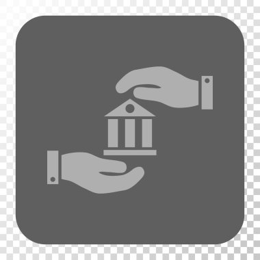 Banka hizmet yuvarlak kare düğme