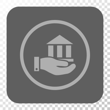 Banka hizmet yuvarlak kare düğme