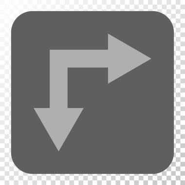 Şu yuvarlak kare düğme aşağı çatallanma ok