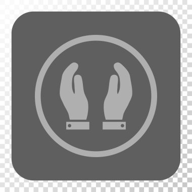 Eller yuvarlak kare düğme bakım