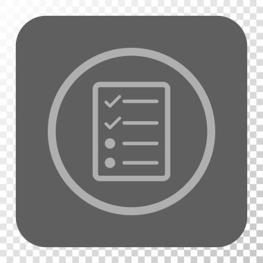 Denetim listesi sayfa yuvarlak kare düğme